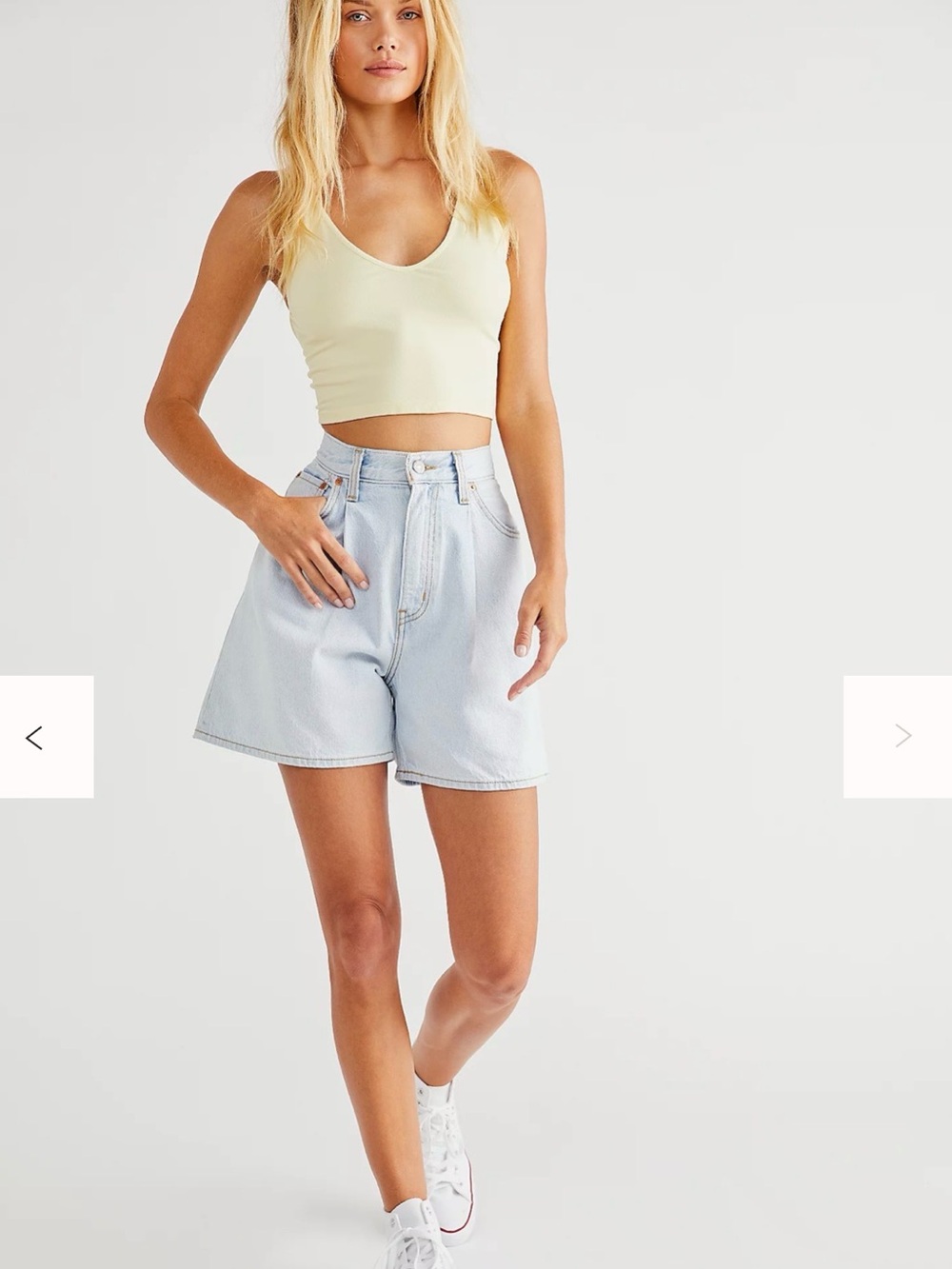 Levi's Pleated Ribcage Shorts